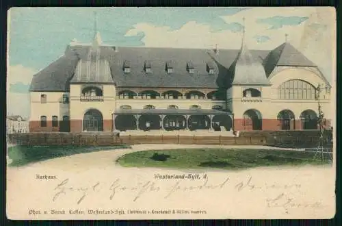 AK Litho - Westerland auf Sylt Kurhaus - 1900 gelaufen