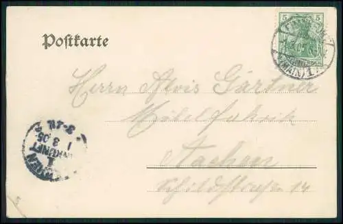 AK Sachsenhausen Frankfurt am Main -  Alte Mainbrücke, Kirche - 1905 gelaufen