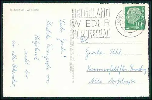 AK - Helgoland in Schleswig Holstein - Westküste der Insel - Schöning Luftbild