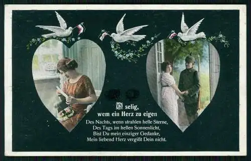 6x AK - Serie SSB 993 - O selig, wem ein Herz zu eigen - 1915 Feldpost gelaufen
