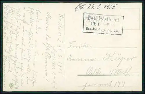6x AK - Serie CGL 890 - Wie könnt' ich Dein vergessen! - 1915 Feldpost gelaufen
