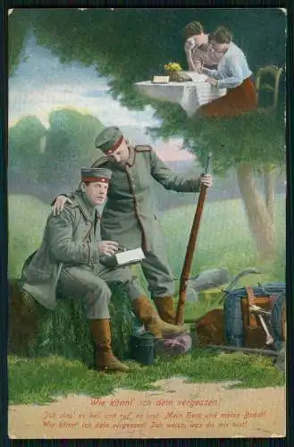 6x AK - Serie CGL 890 - Wie könnt' ich Dein vergessen! - 1915 Feldpost gelaufen