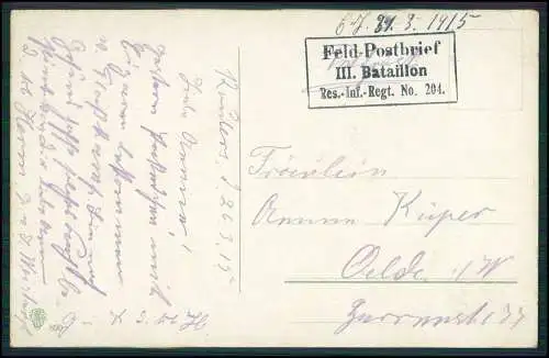 6x AK - Serie CGL 890 - Wie könnt' ich Dein vergessen! - 1915 Feldpost gelaufen