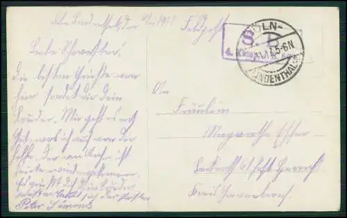 5x AK - Serie 6213/14 -Ja du bist mein! Soldat Geliebte - 1917 Feldpost gelaufen