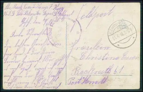 5x AK - Serie PH 9027 - Am Elterngrab Trauernde Tochter - 1918 Feldpost gelaufen