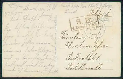 5x AK - Serie PH 9027 - Am Elterngrab Trauernde Tochter - 1918 Feldpost gelaufen