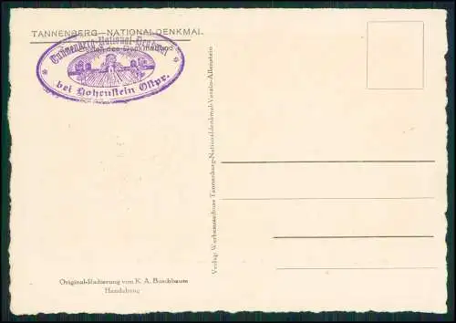 Original Radierung von K. A. Buschbaum signiert Ehrenmal Tannenberg Ostpreußen