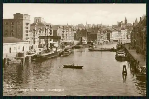 2x Foto AK Kaliningrad Königsberg Ostpreußen Innenhafen grüne Brücke Hundegatt