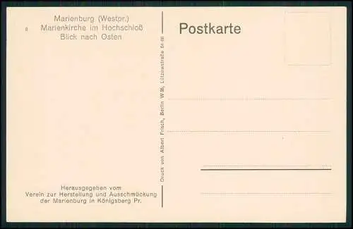 5x AK Marienburg Malbork Marienkirche Schloss Annenkapelle im Hochschloss Remter
