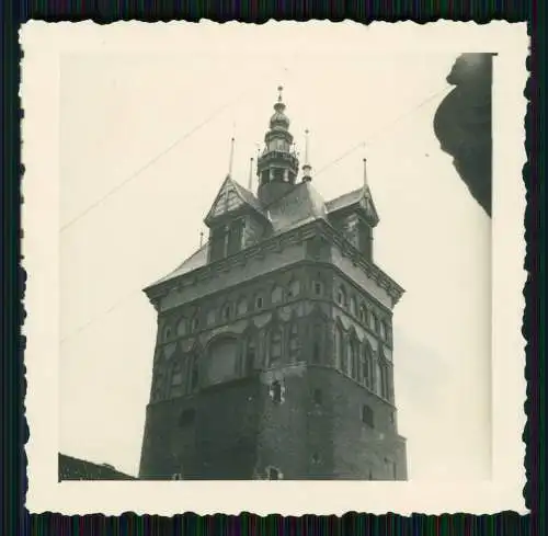 Foto 7x7cm - Gdańsk Danzig - Stockturm Wieża Więzienna Kerkerturm - 1940