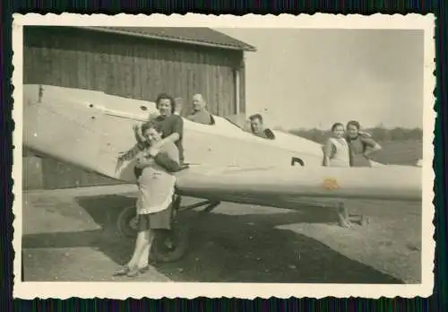 Foto Flugzeug Aircraft - Klemm ? - zweisitziges Sportflugzeug um 1936