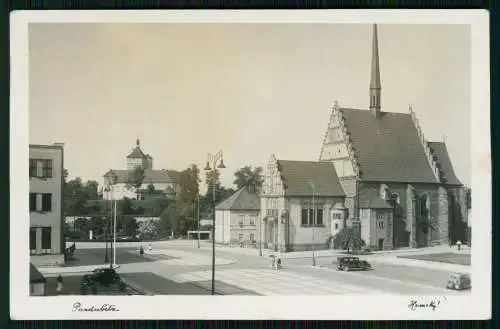 Foto AK- Pardubice Pardubitz Elbe - St.-Bartholomäus-Kirche - 1940 Feldpost gel.