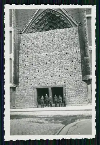 5x Foto Kathedrale Amiens und Reims Zerstörungen - Soldaten Wehrmacht 1940-41