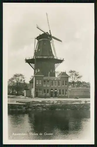 Foto AK - Windmühle Windmill - De Gooyer an der Funenkade in Amsterdam 1940