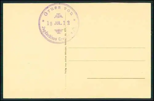 AK Jagdschloss Granitz Insel Rügen auf Berg bei Binz 1912 Jagdschloss-Stempel