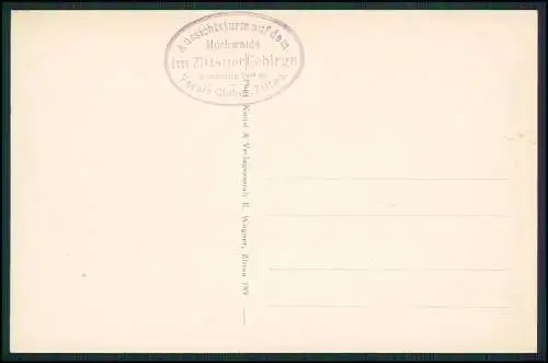 AK Hain Oybin in Sachsen, Blick zum Hochwald Aussichtsturm-Stempel 1911
