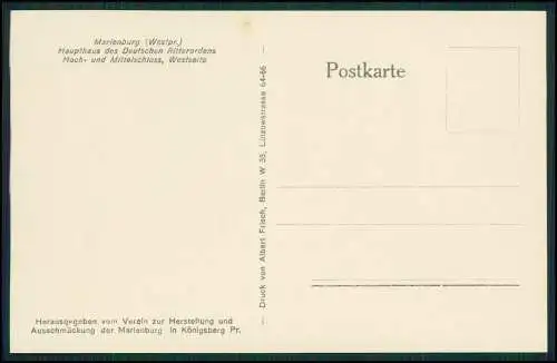 3x AK Ansichtskarte Postkarte Malbork Marienburg Westpreußen, Hochschloss ......