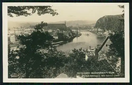 2x Foto AK Děčín Tetschen Bodenbach Elbe Reg. Aussig, Elbdampfer Kallasch Karten