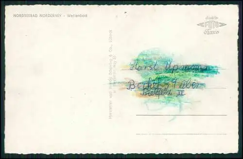 AK Ansichtskarte Postkarte Norderney, Nordseebad, Badegäste im Wellenbad ....