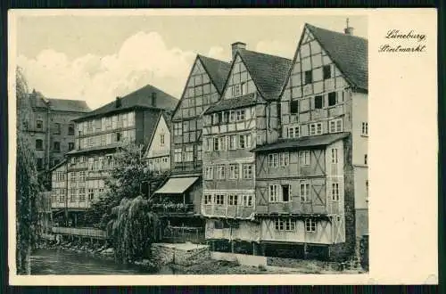 AK Lüneburg Stintmarkt Fachwerk Geschäftshaus Lödecke Weinhandlung 1940 Feldpost