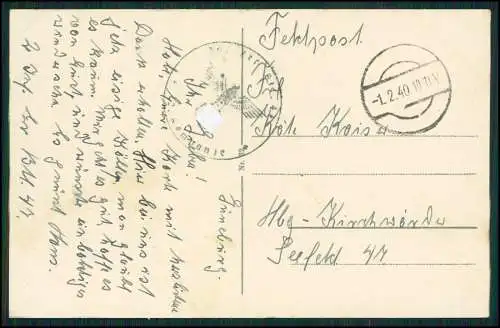 AK Lüneburg Stintmarkt Fachwerk Geschäftshaus Lödecke Weinhandlung 1940 Feldpost