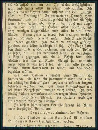 5x 1. WK - Todes Anzeigen Sterbebild deutsche Soldaten - 1914-18