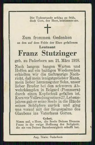 5x 1. WK - Todes Anzeigen Sterbebild deutsche Soldaten - 1914-18