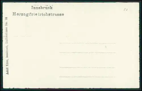 6x AK - alte Ansichtskarten Innsbruck in Tirol Diverse Ansichten Seilergasse ua.