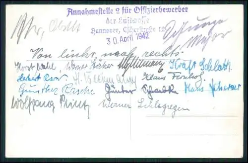 5x Foto Hannover Soldaten Luftwaffe -Offizier Bewerber alle mit OU - und andere
