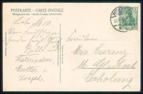 AK - Pforzheim Bahnhofstraße, Kaiser Wilhelm Denkmal, Kirche - 1906 gelaufen