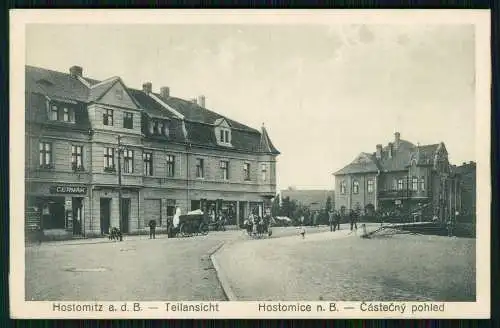AK Hostomice Hostomitz Tschechien b.Bílina Grenze Erzgebirge 1938 Feldpost gel.