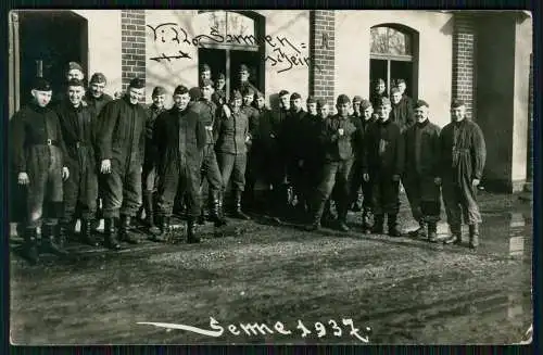 Foto AK Neuhaus Paderborn Bielefeld - Truppenübungsplatz Senne Soldaten 1937