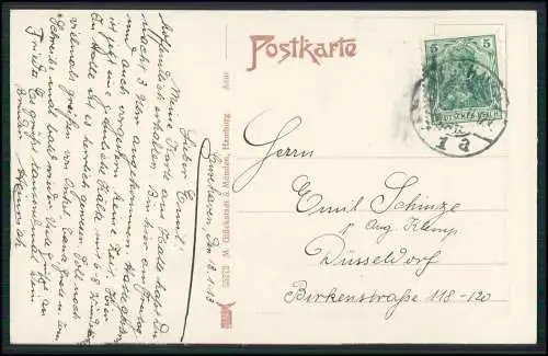 AK Präge Rahmen Cuxhaven in Niedersachsen, Die Kugelbake, Dampfer 1913 gelaufen
