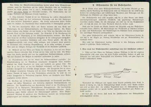 Ausweis Erteilung amtlichen Kennzeichens Kleinfahrzeuge Faltboot - Duisburg 1947