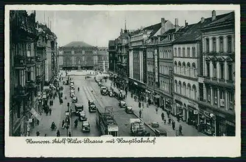 AK - Hannover - Partie an der Adolf Hitler Straße - Blick Hauptbahnhof 1939 gel.