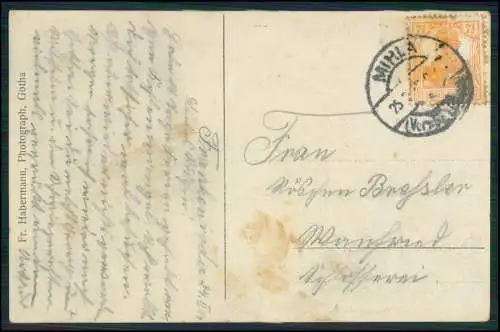 Foto AK feiner Herr im Anzug - Mihla im Wartburgkreis Thüringen 1917 gelaufen