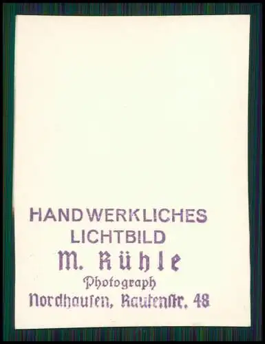 Pass-Foto Format 5,5x4cm - feiner Herr mit Brille 1940 - M. Rühle Nordhausen