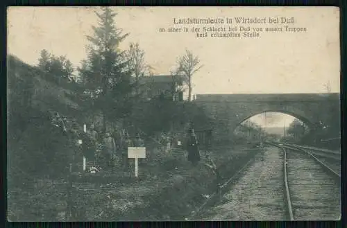 AK Schlacht bei Mörchingen und Dieuze Duß 1914 deutsche Soldaten Feldpost gel.