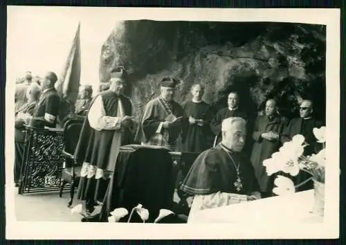 3x Foto 16x11cm - Lourdes Hautes Pyrénées Bahnhof Messe deutsche Pilger