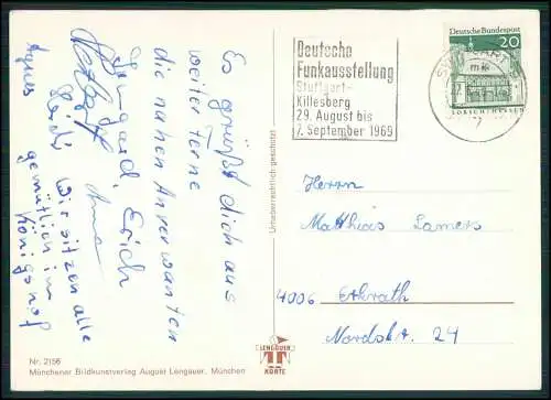 AK Scherz - Hund Dackel auf Briefkasten  - Ich grüße Dich... und denk an dich
