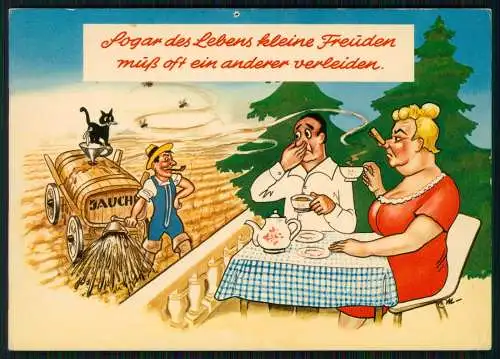 AK Scherz - Sogar des Lebens kleine Freuden muß oft ein anderer verleiden Jauche