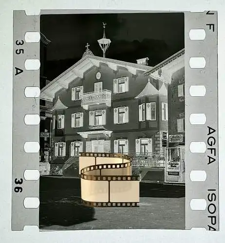 5x Orig. Negativ 1936-40 St. Johann Tirol Post  Telegraphenamt Cafe Bus Nordmark