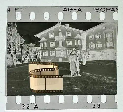 5x Orig. Negativ 1936-40 St. Johann Tirol Post  Telegraphenamt Cafe Bus Nordmark
