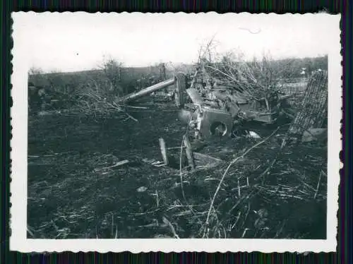 4x Foto - Wehrmacht Soldaten - Geschütz Flak Rohrkrepierer auch getarnt