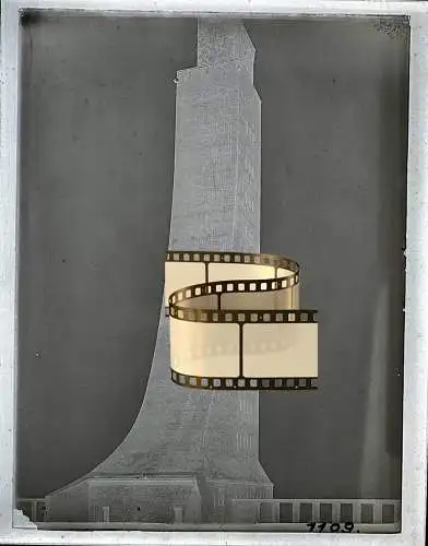 Orig. Fotoplatte Negativplatte Glas 1937 Laboe Kieler Förde Marine-Ehrenmal 12x9
