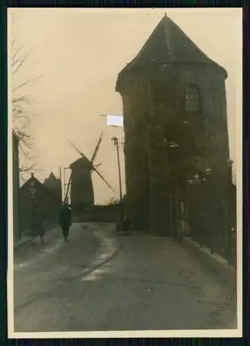 Foto 12x9cm - Windmühle Windmill -  Xanten am Niederrhein - Straße am Wall -1939