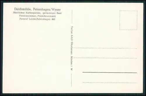 AK Deichmühle Lahde Petershagen Weser Herrlicher Kaffeegarten Herforder Pils