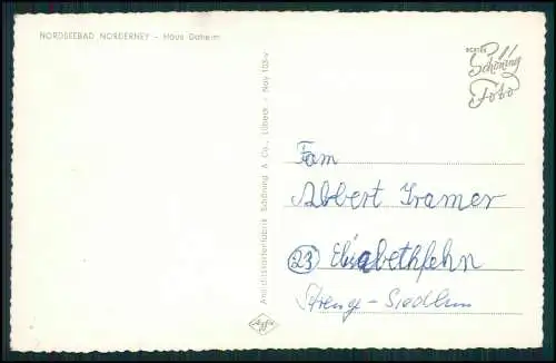 Foto AK Ansichtskarte Postkarte Norderney in Ostfriesland, Haus Daheim