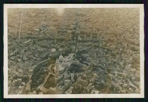 4x Foto Wehrmacht Bildstelle - Luftbild Fliegeraufnahme - Paris Frankreich 1940