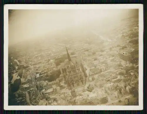 4x Foto Wehrmacht Bildstelle - Luftbild Fliegeraufnahme - Paris Frankreich 1940